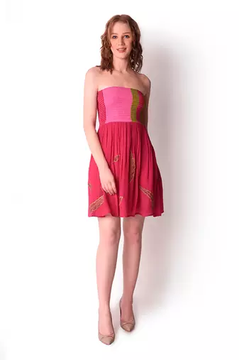 Magenta Crepe Dress