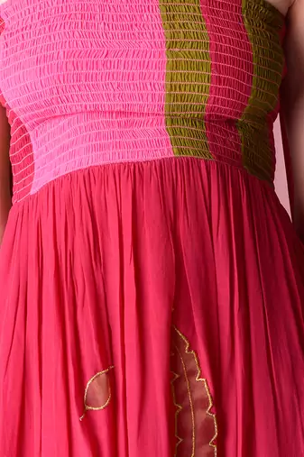 Magenta Crepe Dress