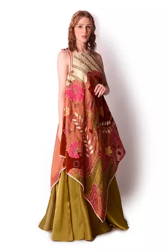 Multicolour Tissue Sharara Set