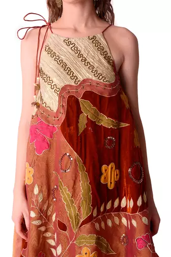 Multicolour Tissue Dress