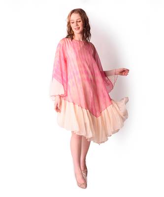 Rose Pink & Ivory Organza Dress 3