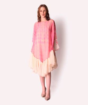 Rose Pink & Ivory Organza Dress 4