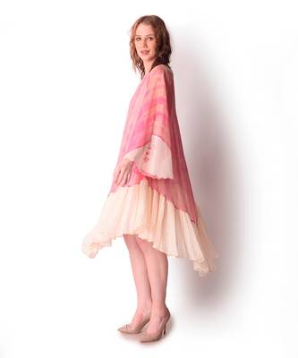 Rose Pink & Ivory Organza Dress 5