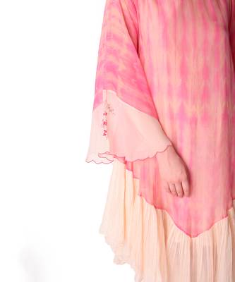 Rose Pink & Ivory Organza Dress 6