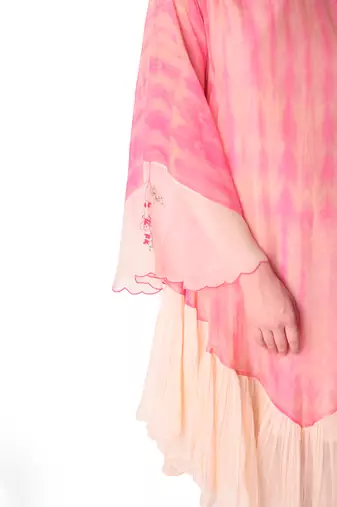 Rose Pink & Ivory Organza Dress