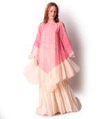 Rose Pink & Ivory Organza Sharara Set