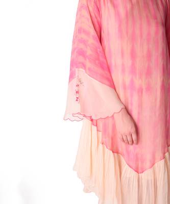 Rose Pink & Ivory Organza Sharara Set 4