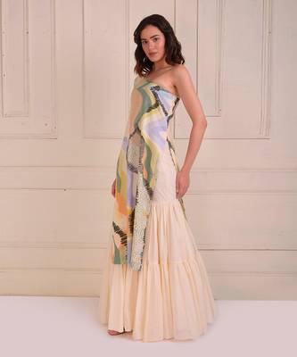Ivory Print Organic Cotton Sharara Set 2