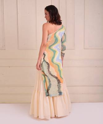Ivory Print Organic Cotton Sharara Set 5