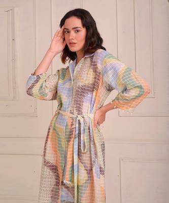 Ivory Print Organic Cotton Dress 3