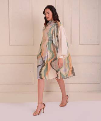 Ivory Print Organic Cotton Dress 2