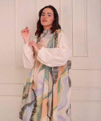 Ivory Print Organic Cotton Dress 3