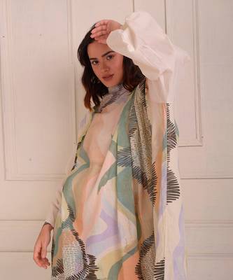 Ivory Print Organic Cotton Dress 4