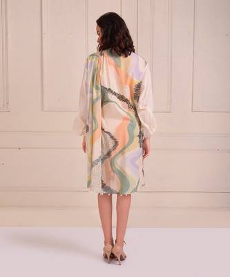 Ivory Print Organic Cotton Dress 5