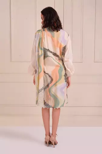 Ivory Print Organic Cotton Dress