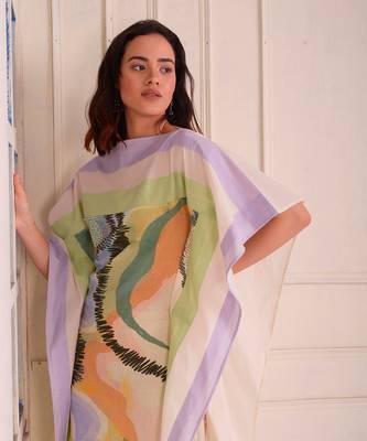 Ivory Print Organic Cotton Dress 3