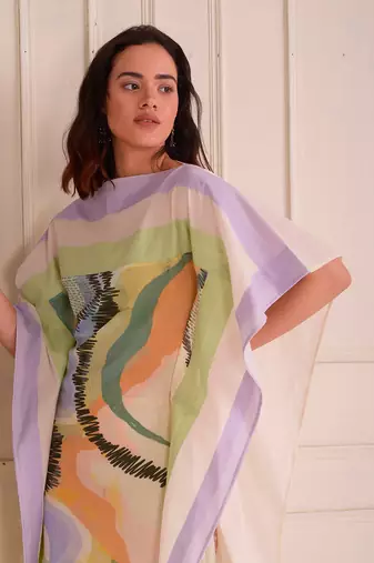 Ivory Print Organic Cotton Dress