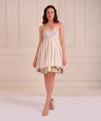 Ivory Print Organic Cotton Dress 1