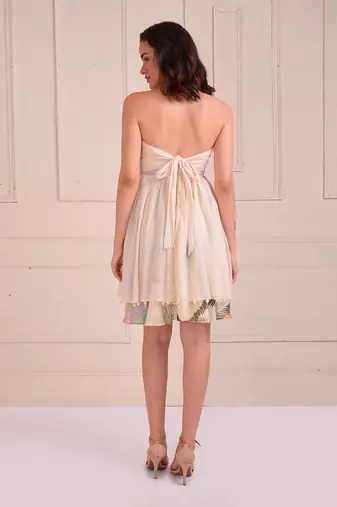 Ivory Print Organic Cotton Dress