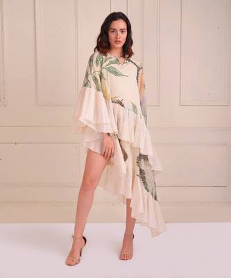 Ivory Print Organic Cotton Dress 1