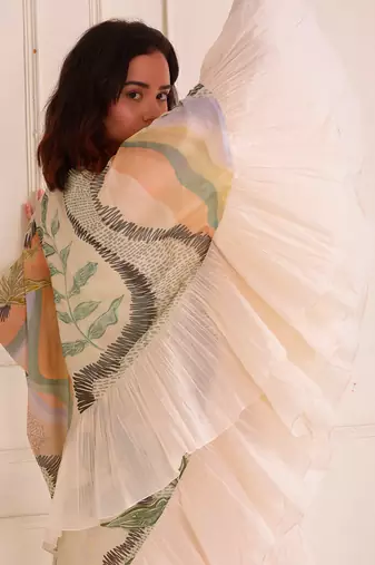 Ivory Print Organic Cotton Dress