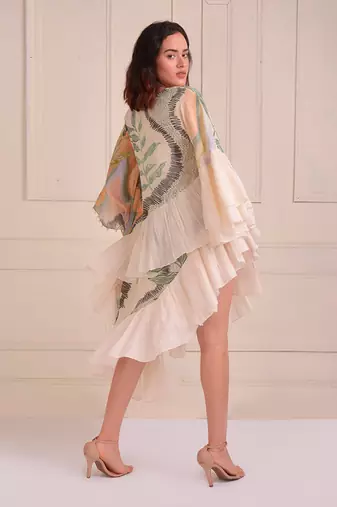 Ivory Print Organic Cotton Dress