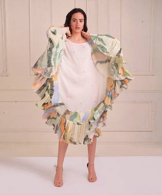 Ivory Print Organic Cotton Dress 1