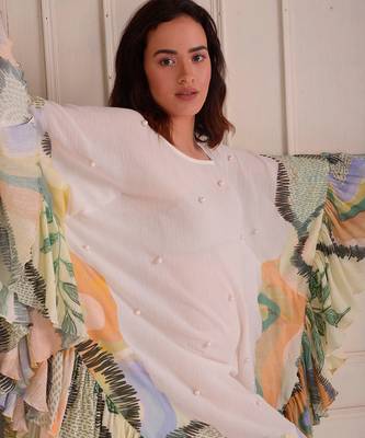 Ivory Print Organic Cotton Dress 3