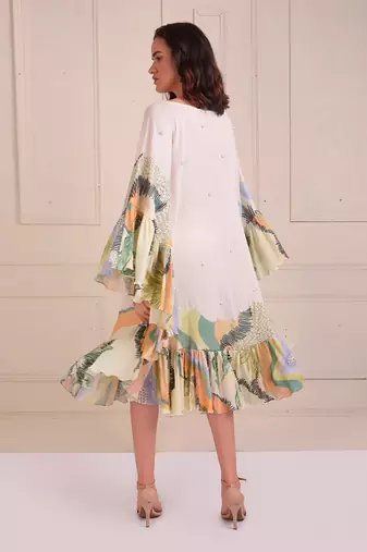 Ivory Print Organic Cotton Dress