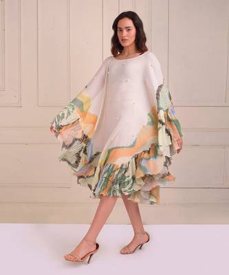 Ivory Print Organic Cotton Dress 5