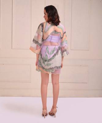 Lavender Print Organic Cotton Skirt Set 6