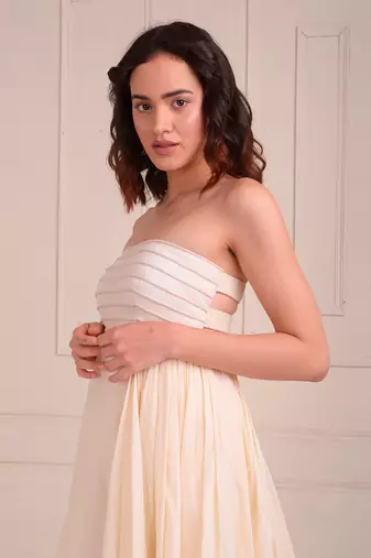 Ivory Print Organic Cotton Dress