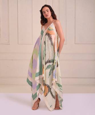 Ivory Print Organic Cotton Dress 2