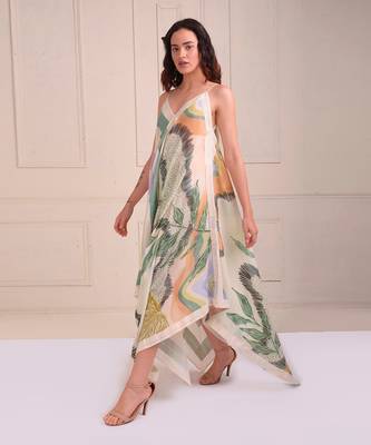 Ivory Print Organic Cotton Dress 3