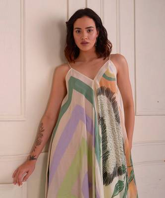 Ivory Print Organic Cotton Dress 4