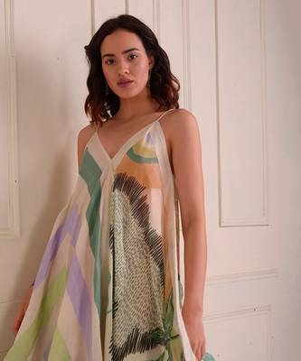 Ivory Print Organic Cotton Dress 5