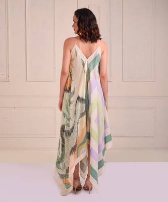 Ivory Print Organic Cotton Dress 6