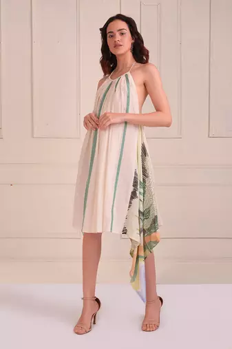 Ivory Print Organic Cotton Dress