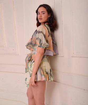Ivory Print Organic Cotton Skirt Set 5