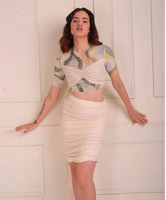 Ivory Print Organic Cotton Skirt Set 7