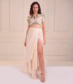 Ivory Print Organic Cotton Skirt Set