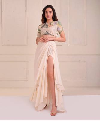 Ivory Print Organic Cotton Skirt Set 5