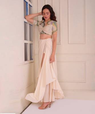 Ivory Print Organic Cotton Skirt Set 6