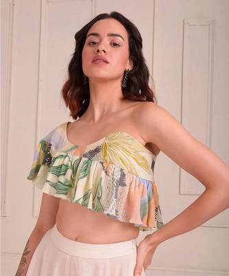 Ivory Print Organic Cotton Sharara Set 3