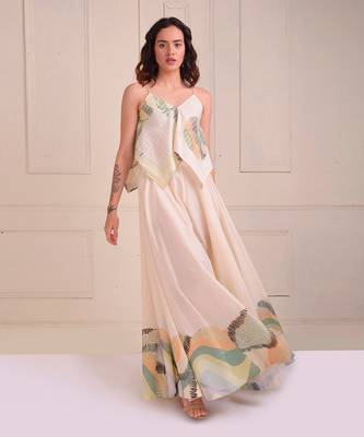Ivory Print Organic Cotton Sharara Set 2