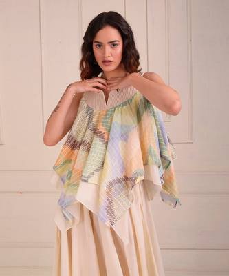 Ivory Print Organic Cotton Sharara Set 2