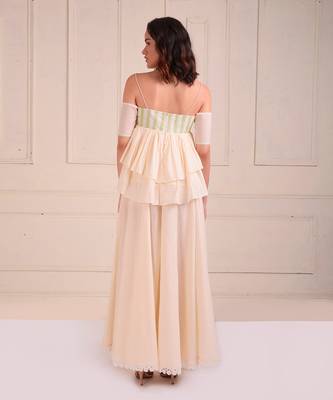 Ivory Print Organic Cotton Sharara Set 7