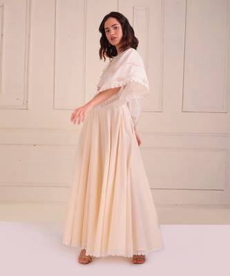 Ivory Print Organic Cotton Sharara Set 1