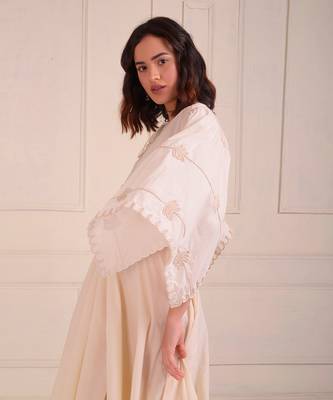 Ivory Print Organic Cotton Sharara Set 4