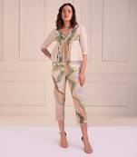 Ivory Print Organic Cotton Top With Pants